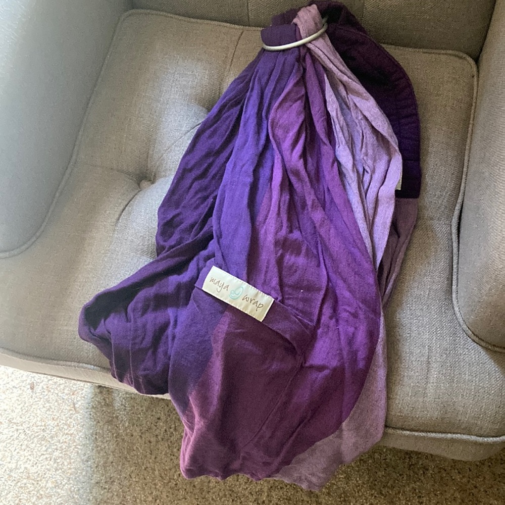 Beautiful shades of purple Maya ring sling.